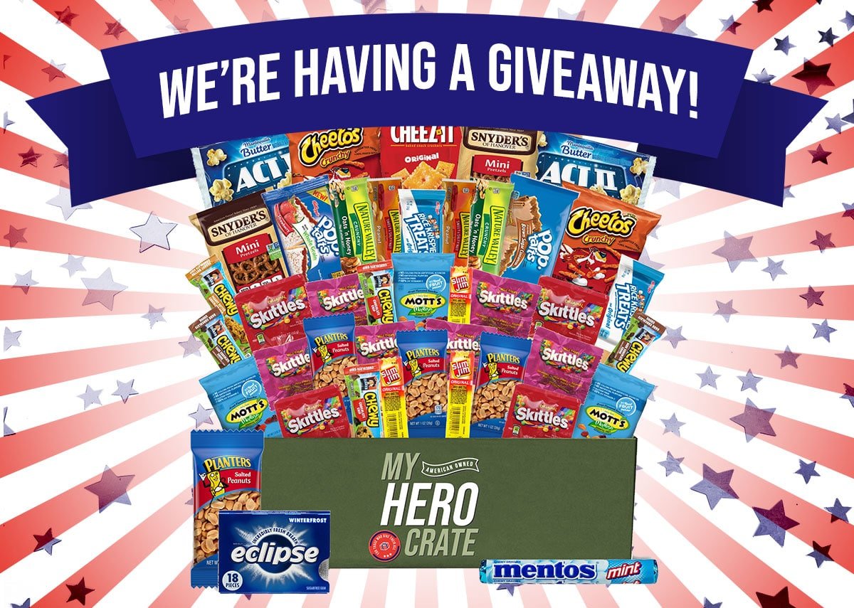 military themed snack care package giveaway