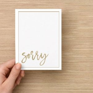 Sorry greeting card