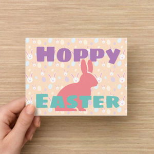 hoppy easter greeting card